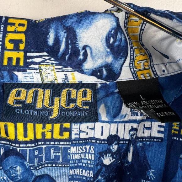 Vintage 2000s Enyce Shirt Hip Hop Rap Button-up Size L Y2k style - Picture 3 of 5